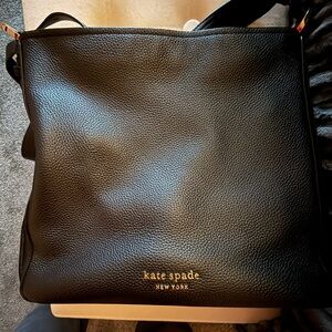 Kate Spade Black Pebbled Leather Shoulder Bag